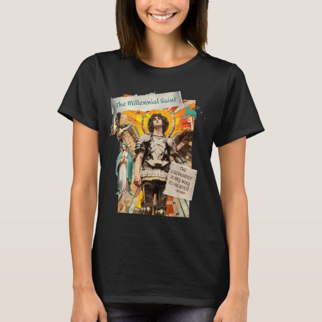 Millennial Saint The Eucharist Way To Heaven  T-Shirt (Front)
