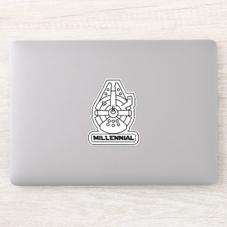 Millennial Spaceship Sticker