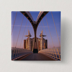 Millennium Bridge, Lowry Centre, Salford 15 Cm Square Badge