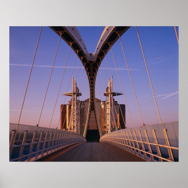 Millennium Bridge, Lowry Centre, Salford Poster (Front)