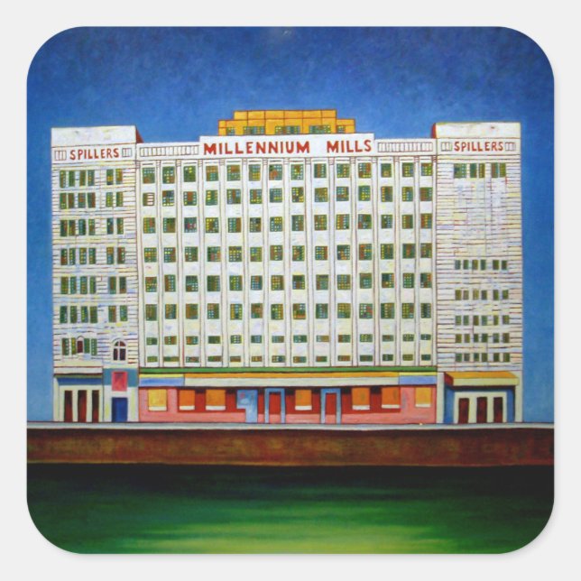 Millennium Mills Square Sticker (Front)