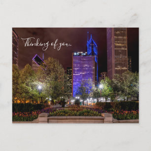 Millennium Park Spring Season Night Thinking Of U Postcard