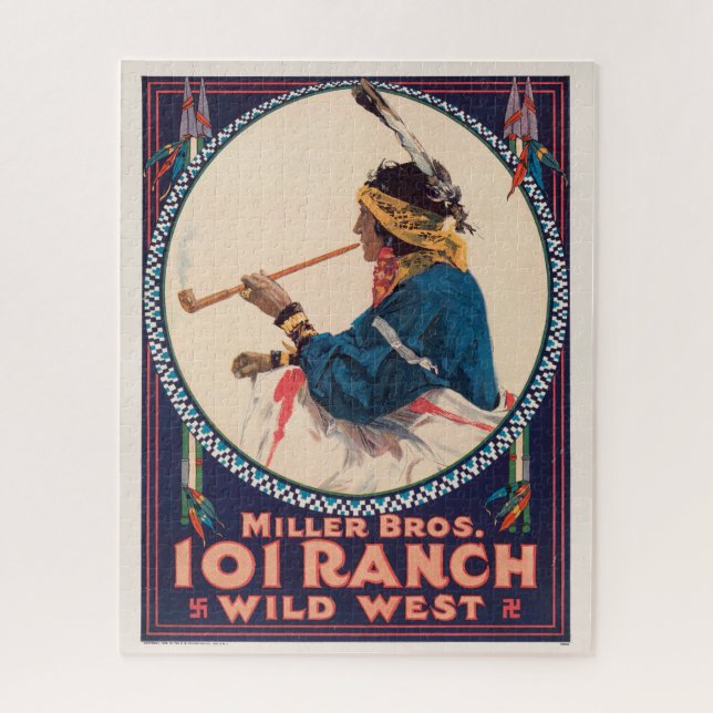 Miller Bros. 101 Ranch, Wild West Circus Poster Jigsaw Puzzle (Vertical)