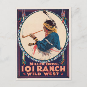 Miller Bros. 101 Ranch, Wild West Circus Poster Postcard