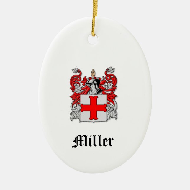 Miller Family Crest Ornament (Front)