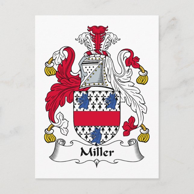 Miller Family Crest Postcard (Front)