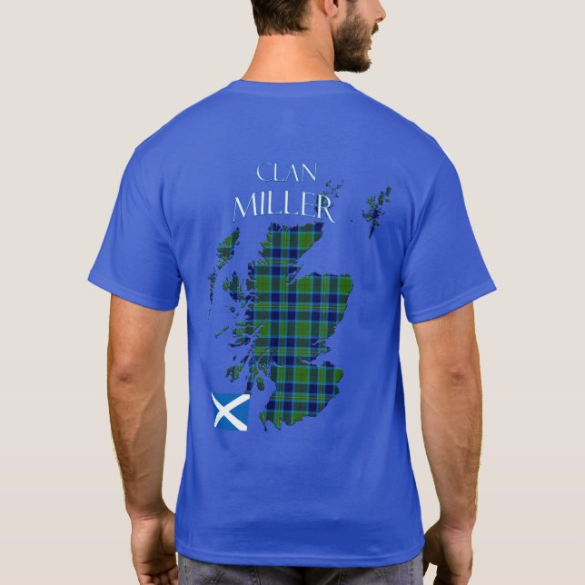 Miller Scottish Clan Tartan Scotland T-Shirt (Back)