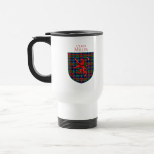 Miller Tartan Scottish Plaid Lion Rampant Travel Mug