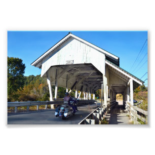 Miller's Run Covered Bridge, Lyndon, Vermont Photo Print