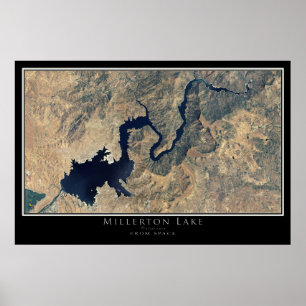 Millerton Lake California Satellite Poster