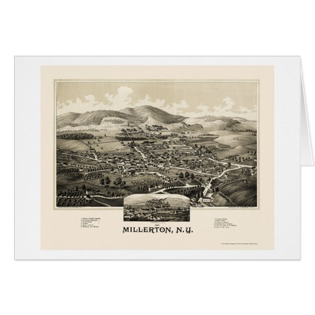 Millerton With Irondale, NY Panoramic Map - 1887 (Front Horizontal)