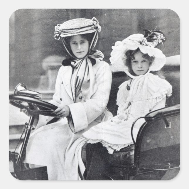 Millicent Duchess of Sutherland and her daughter Square Sticker (Front)