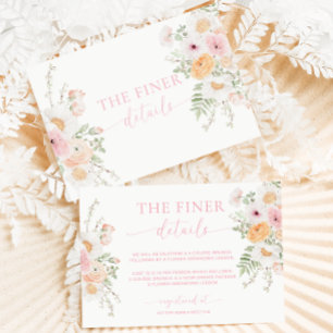 Millie Floral Baby Shower Details Enclosure Card