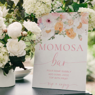 Millie Floral Baby Shower Mum-osa Bar Poster