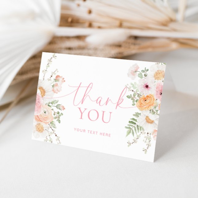 Millie Floral Bridal Shower Thank You Card (Bridal Shower Thank You Card)