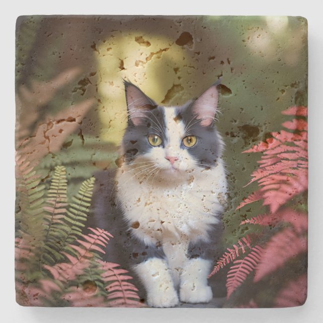 Millie The Ragdoll Cat,  Stone Coaster (Front)