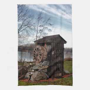 Milling about the old outhouse tea towel