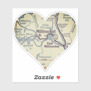 Millinocket Maine Vintage Map