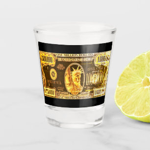 Million dollar bill shot glass