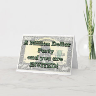 Million Dollar Birthday Party Invitations