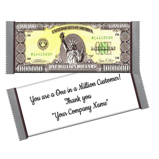Million Dollar Candy Bar Wrapper Party Favor Notepad (Creator Uploaded)
