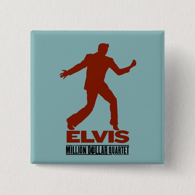 Million Dollar Quartet Elvis 15 Cm Square Badge (Front)