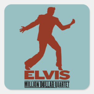 Million Dollar Quartet Elvis Square Sticker