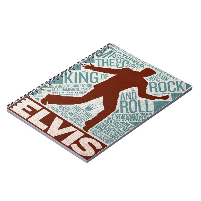 Million Dollar Quartet Elvis Type Spiral Notebook (Left Side)
