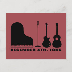 Million Dollar Quartet Instruments - Black Postcard