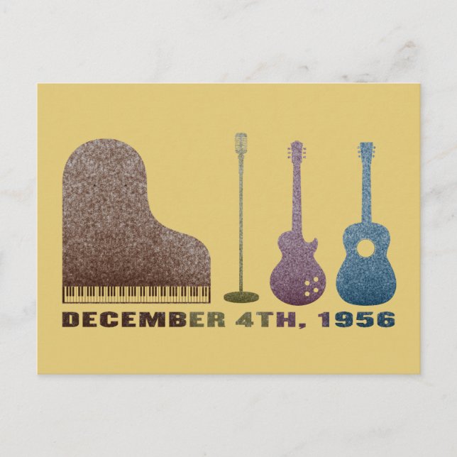 Million Dollar Quartet Instruments - Colour Postcard (Front)