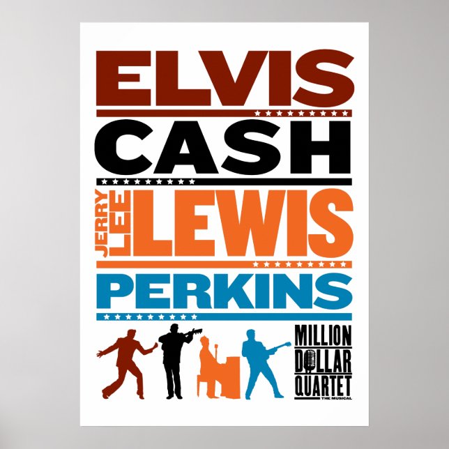 Million Dollar Quartet Names Poster (Front)