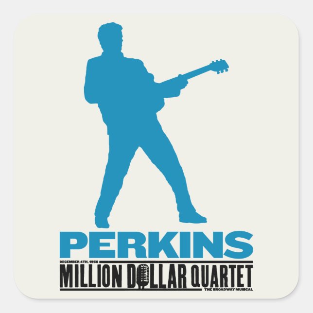 Million Dollar Quartet Perkins Square Sticker (Front)
