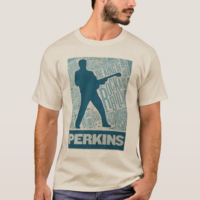 Million Dollar Quartet Perkins Type T-Shirt (Front)