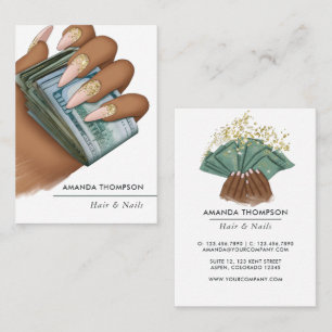 Millionaire Mindset Hair and Nails Beauty Salon Business Card