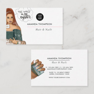 Millionaire Mindset Hair and Nails Beauty Salon Business Card