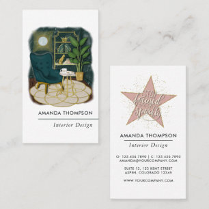 Millionaire Mindset Interior Designer Business Card