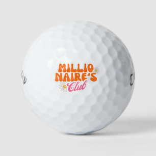 'Millionaire's Club' Retro Vintage Success Driven Golf Balls