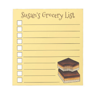 Millionaire's Shortbread British Bake Grocery List Notepad