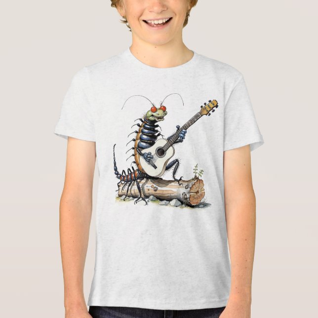 Millipede Guitarist Tri-Blend Shirt (Front)