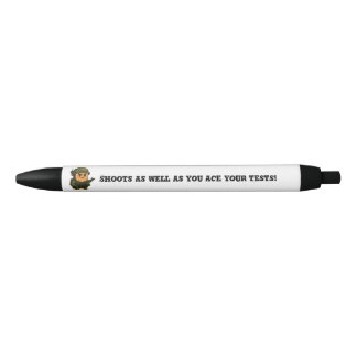 Millitary Tost Shoots as well as you ace your test Black Ink Pen