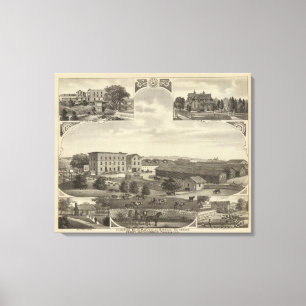 Mills and Residences in Kansas Canvas Print