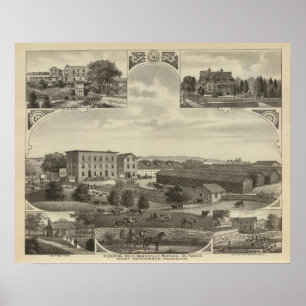 Mills and Residences in Kansas Poster