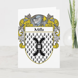 Mills Coat of Arms (Mantled) Holiday Card