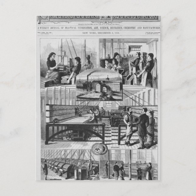 Mills of the Willimantic linen company Postcard (Front)