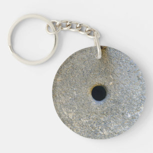 millstone mill stone flour wheat cereal bread grin key ring
