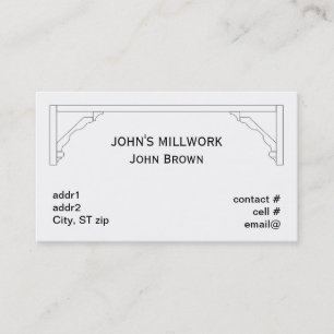 Millwork multi piece cornice moulding business card