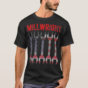 Millwright Image On Back Of Clothing T-Shirt