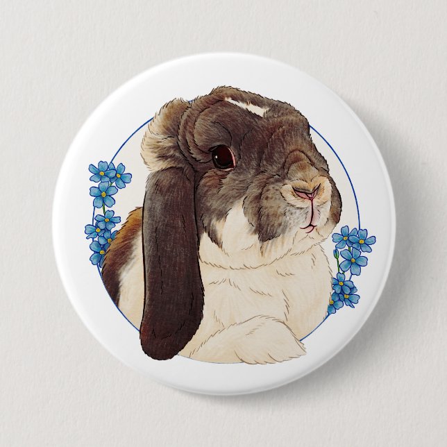 Milly Moo Bunny 7.5 Cm Round Badge (Front)