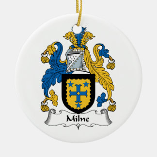 Milne Family Crest Ceramic Tree Decoration