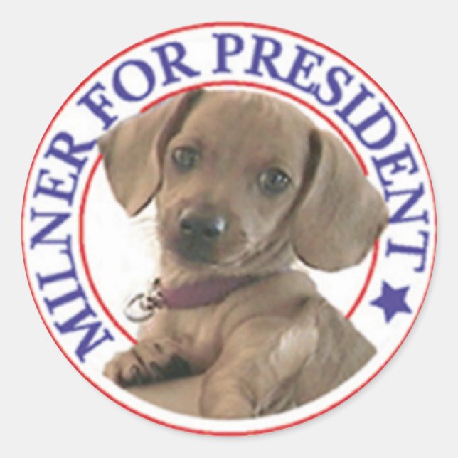 Milner for President Sticker (Front)